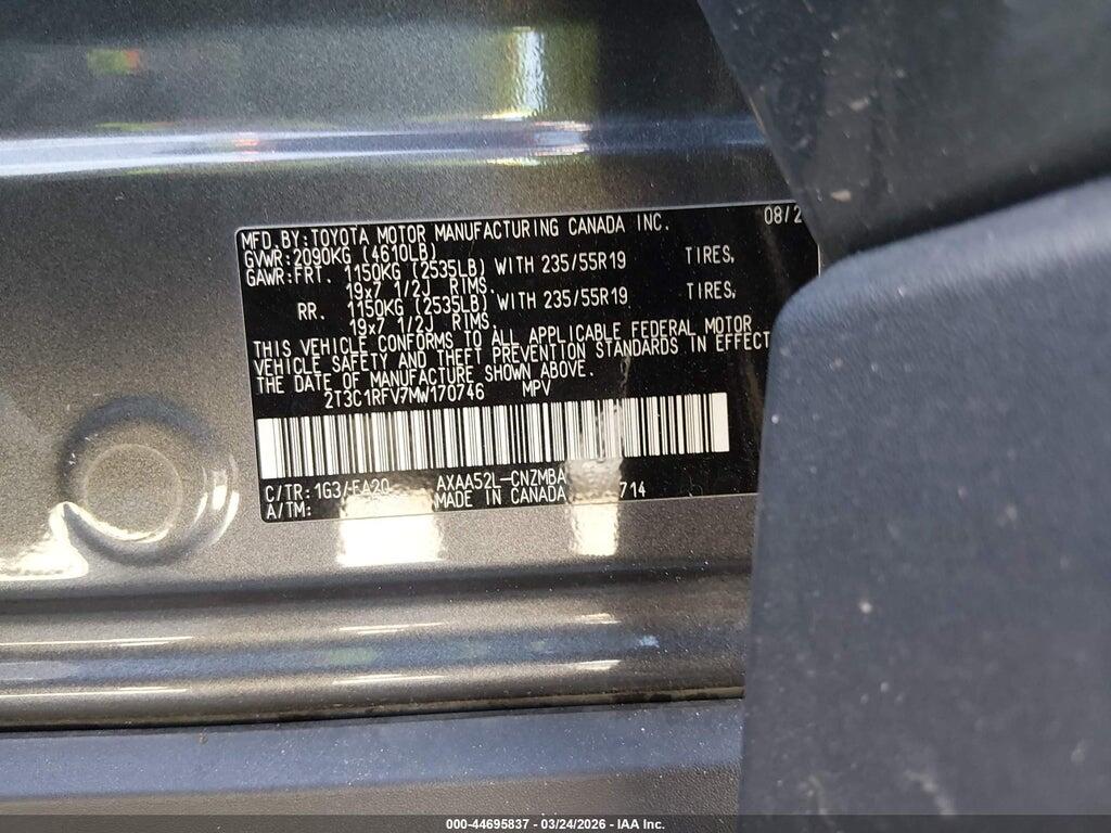 2T3C1RFV7MW170746 2021 TOYOTA RAV4 photo no. 9