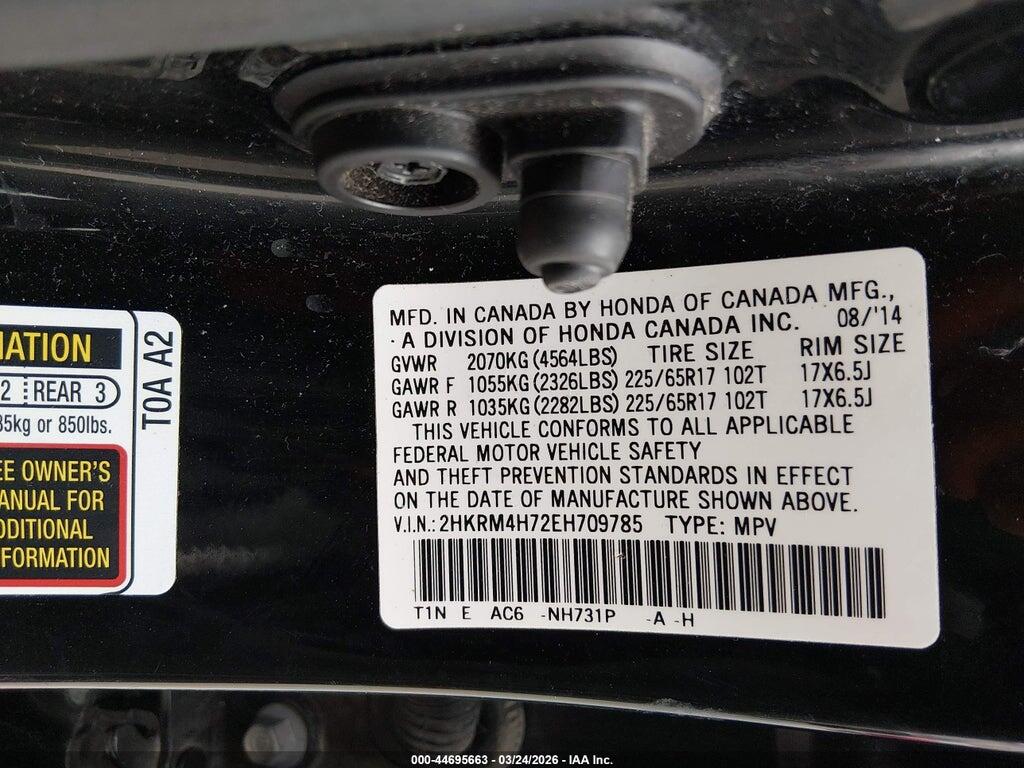 2HKRM4H72EH709785 2014 HONDA CR-V photo no. 9