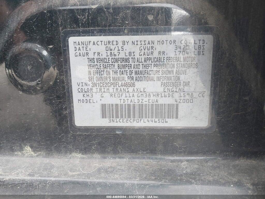 3N1CE2CP0FL446506 2015 NISSAN VERSA NOTE photo no. 9