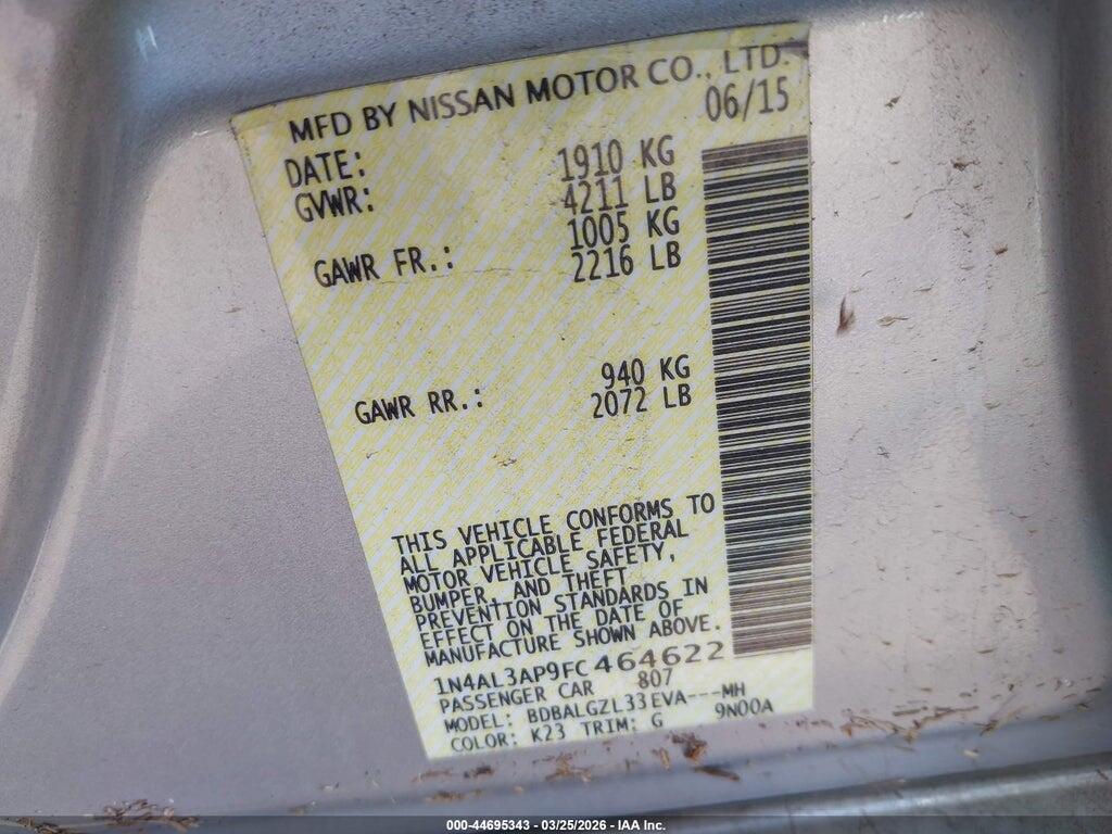 1N4AL3AP9FC464622 2015 NISSAN ALTIMA photo no. 9