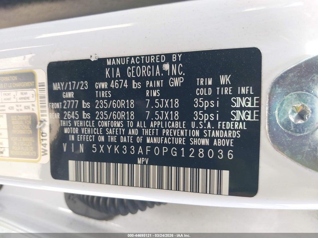 5XYK33AF0PG128036 2023 KIA SPORTAGE photo no. 9