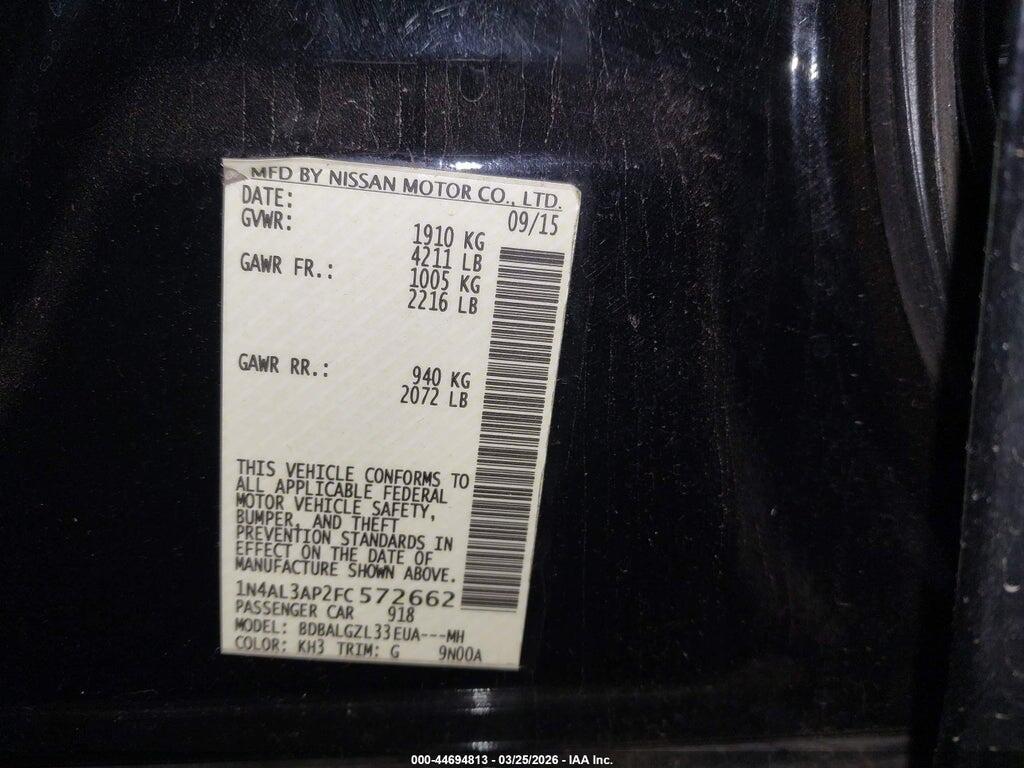 1N4AL3AP2FC572662 2015 NISSAN ALTIMA photo no. 9