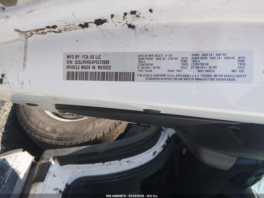 3C6LRVVG4PE572669 2023 RAM PROMASTER 2500 photo no. 9