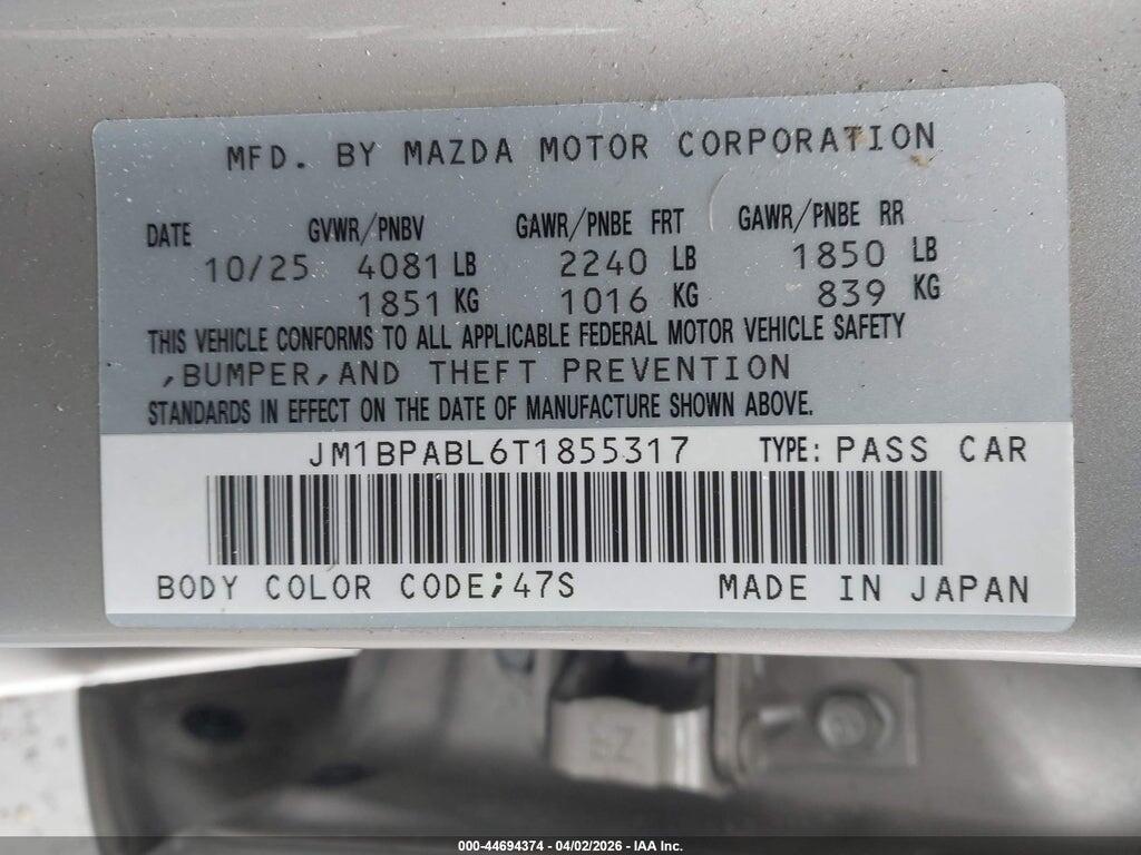 JM1BPABL6T1855317 2026 MAZDA MAZDA3 photo no. 9