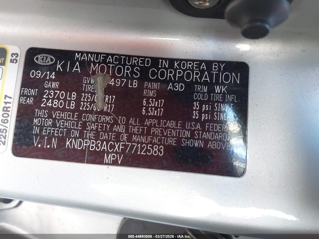 KNDPB3ACXF7712583 2015 KIA SPORTAGE photo no. 9