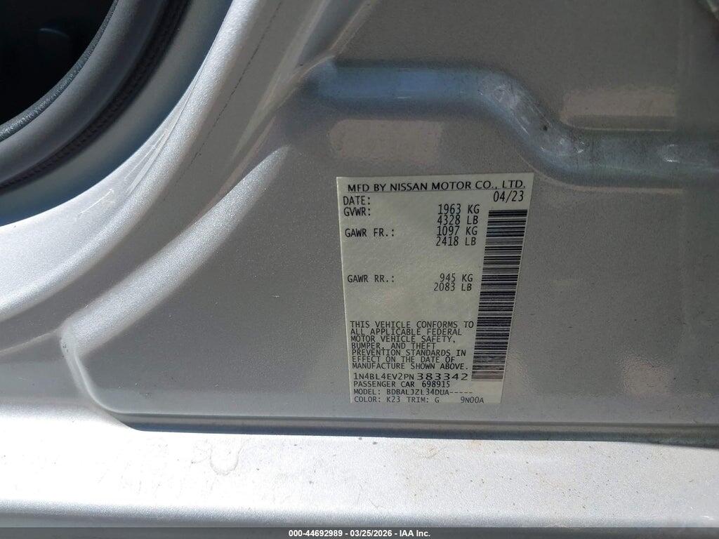 1N4BL4EV2PN383342 2023 NISSAN ALTIMA photo no. 9
