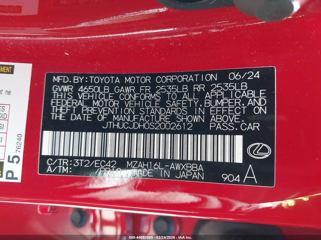 JTHUCJDH0S2002612 2025 LEXUS UX 300H photo no. 9