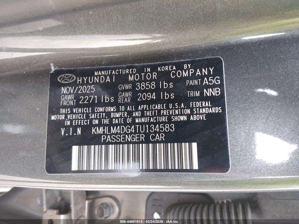 KMHLM4DG4TU134583 2026 HYUNDAI ELANTRA photo no. 9