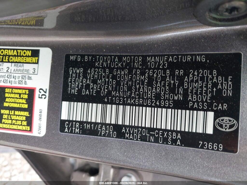4T1G31AK6RU624995 2024 TOYOTA CAMRY HYBRID photo no. 9