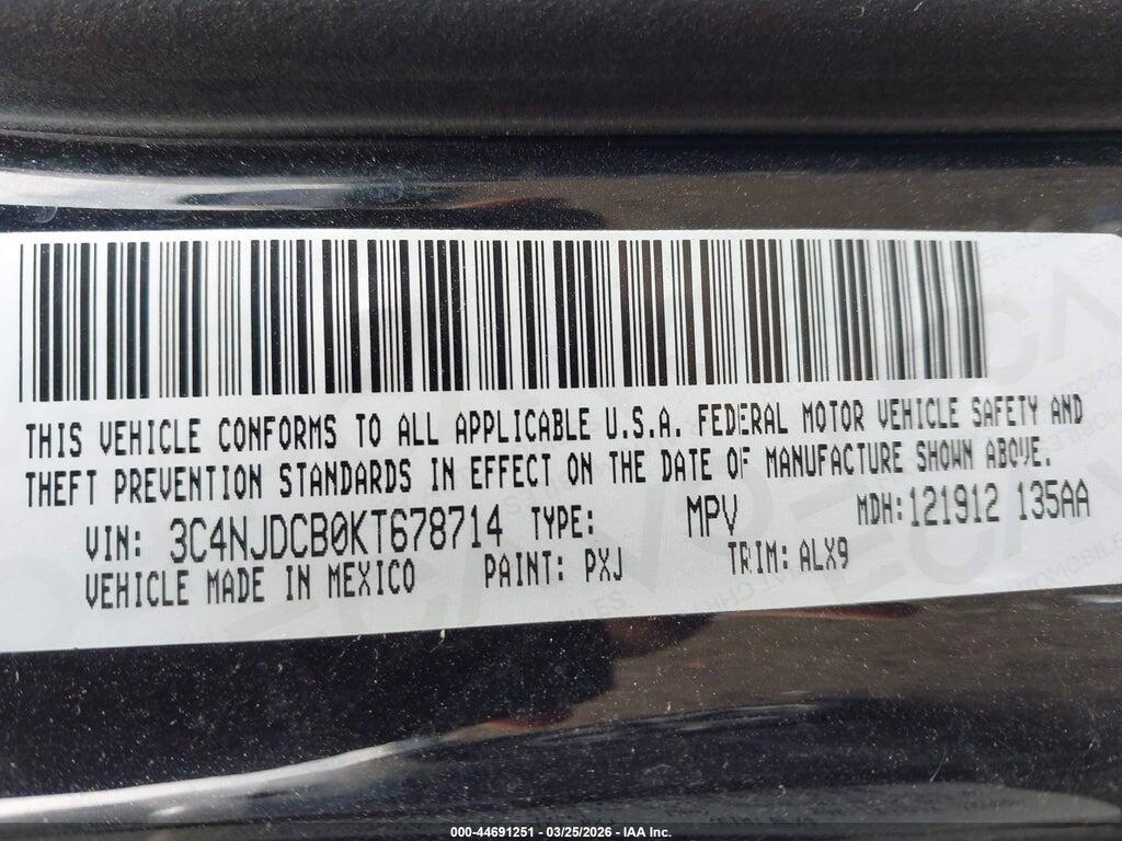 3C4NJDCB0KT678714 2019 JEEP COMPASS photo no. 9