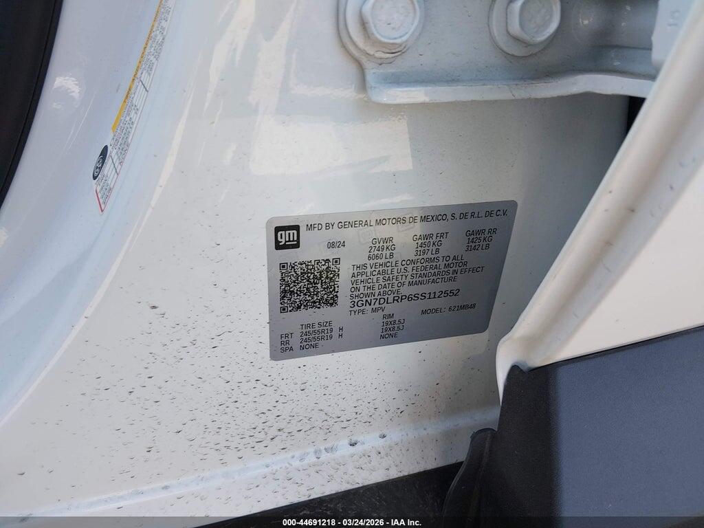 3GN7DLRP6SS112552 2025 CHEVROLET EQUINOX EV photo no. 9