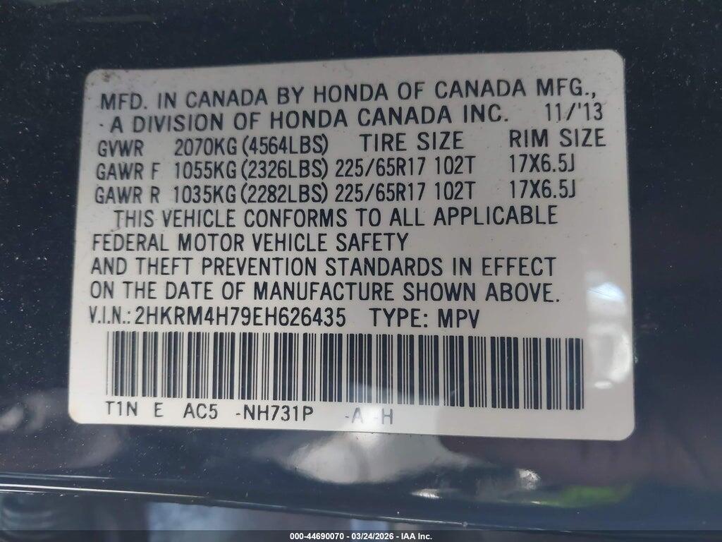 2HKRM4H79EH626435 2014 HONDA CR-V photo no. 9