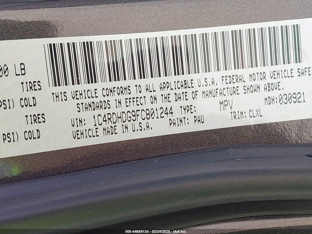 1C4RDHDG9FC801244 2015 DODGE DURANGO photo no. 9