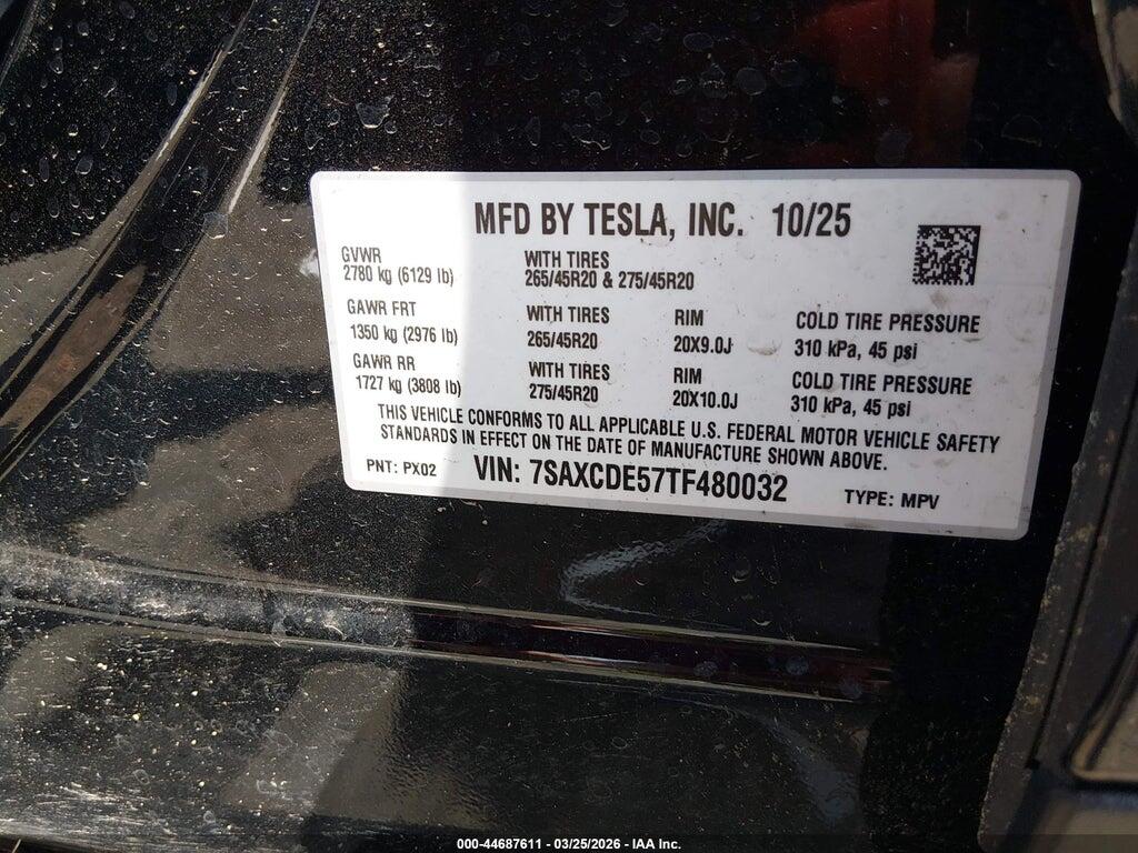 7SAXCDE57TF480032 2026 TESLA MODEL X photo no. 9