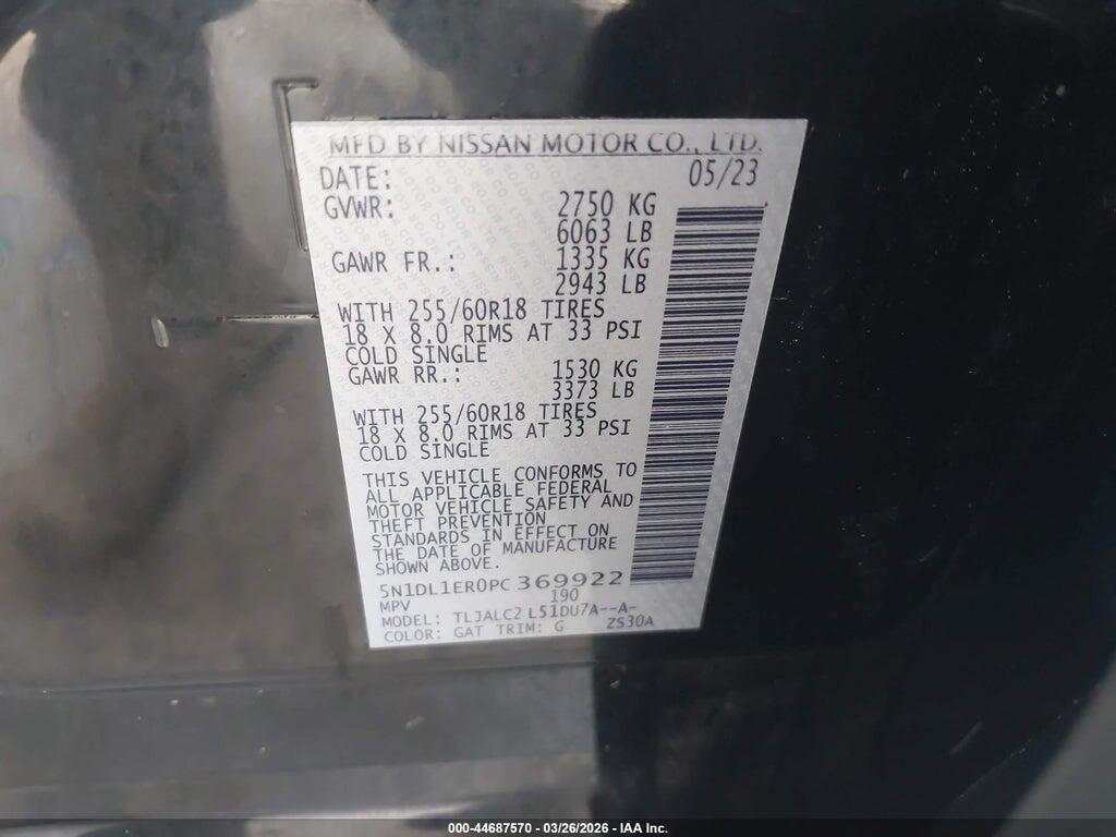 5N1DL1ER0PC369922 2023 INFINITI QX60 photo no. 9
