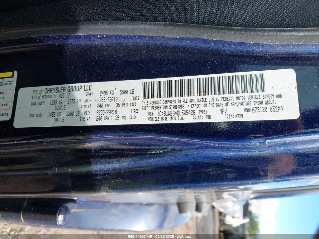 1C4BJWEG4DL505428 2013 JEEP WRANGLER UNLIMITED photo no. 9