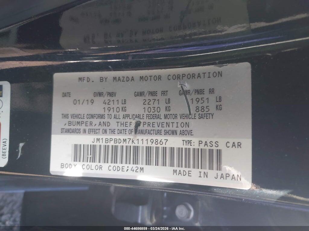 JM1BPBDM7K1119867 2019 MAZDA MAZDA3 photo no. 9