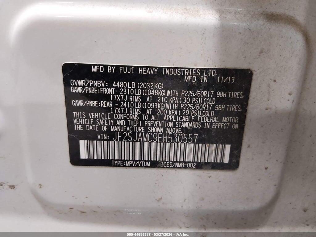 JF2SJAMC9EH530557 2014 SUBARU FORESTER photo no. 9