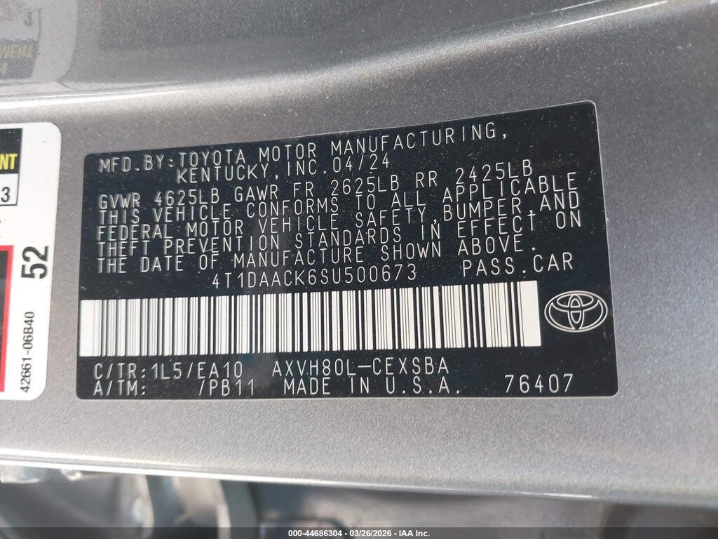 4T1DAACK6SU500673 2025 TOYOTA CAMRY photo no. 9
