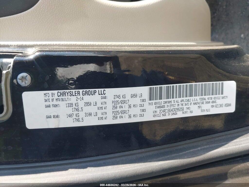 2C4RC1BG4ER295258 2014 CHRYSLER TOWN & COUNTRY photo no. 9