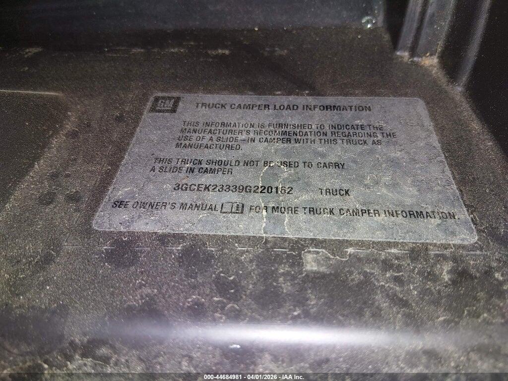 3GCEK23339G220162 2009 CHEVROLET SILVERADO 1500 photo no. 9