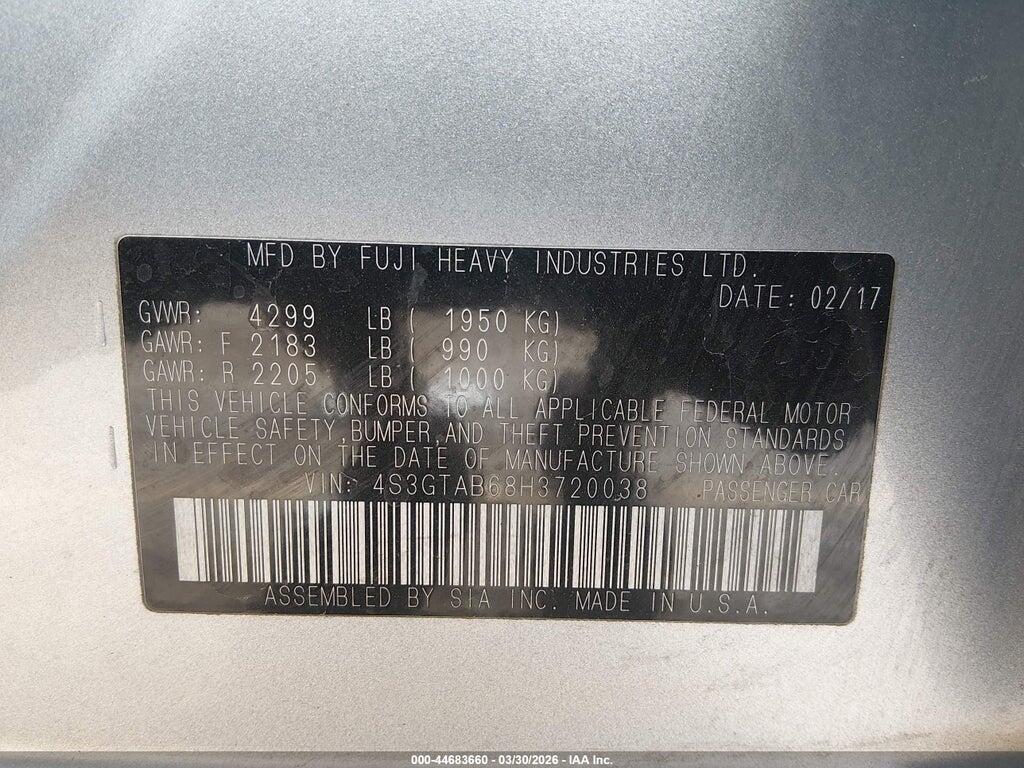 4S3GTAB68H3720038 2017 SUBARU IMPREZA photo no. 9