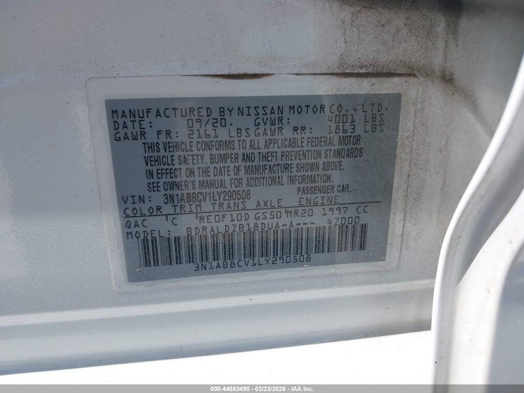 3N1AB8CV1LY290508 2020 NISSAN SENTRA photo no. 9
