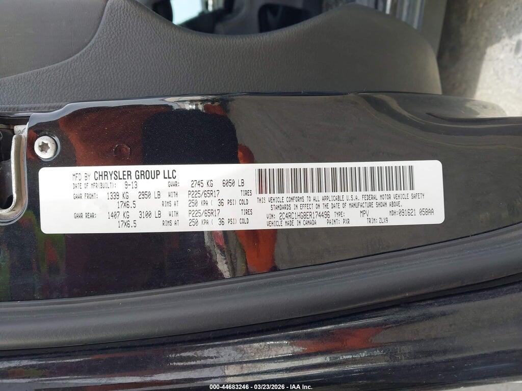 2C4RC1HG8ER174496 2014 CHRYSLER TOWN & COUNTRY photo no. 9