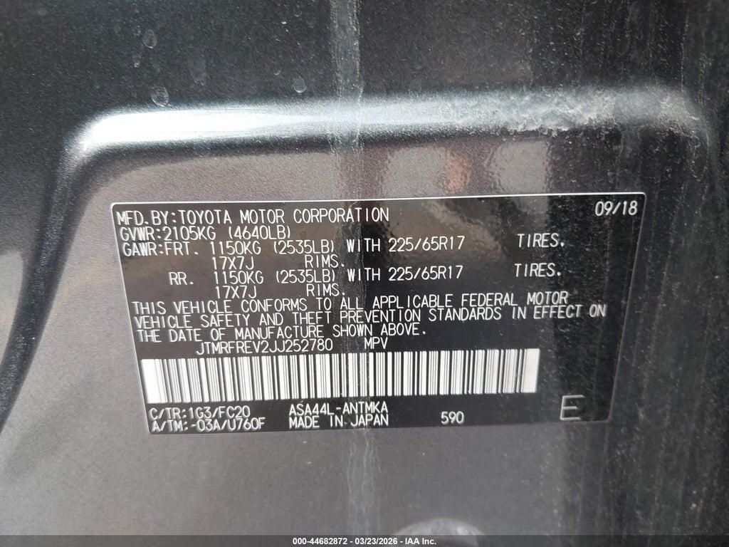 JTMRFREV2JJ252780 2018 TOYOTA RAV4 photo no. 9