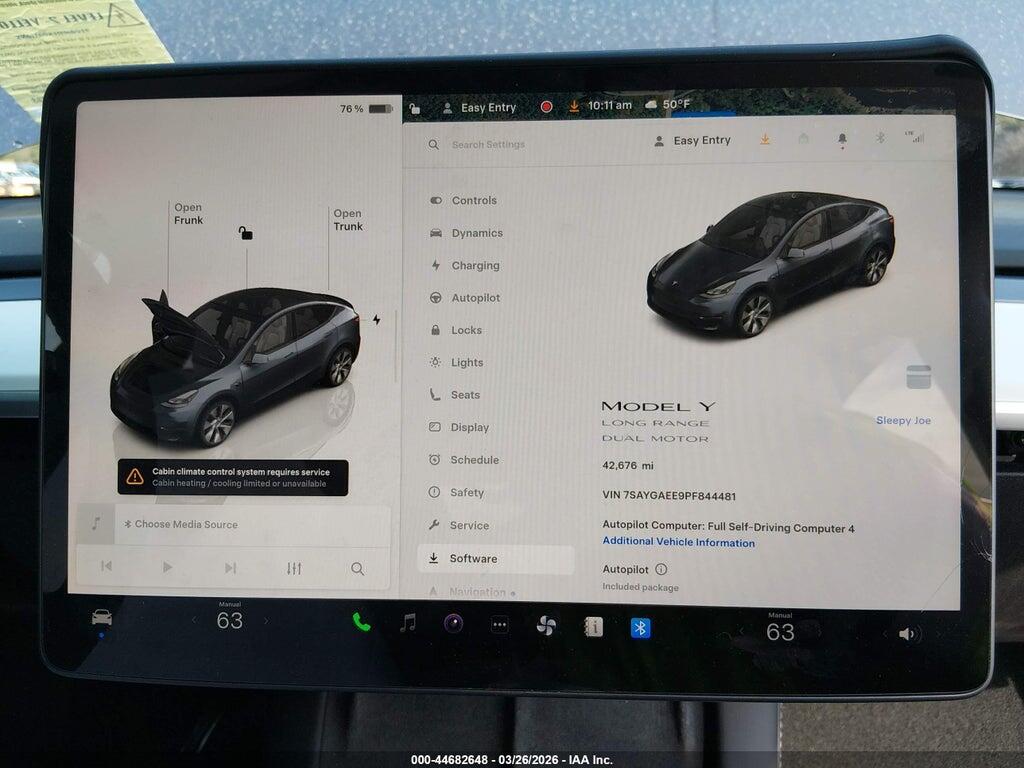 7SAYGAEE9PF844481 2023 TESLA MODEL Y photo no. 7