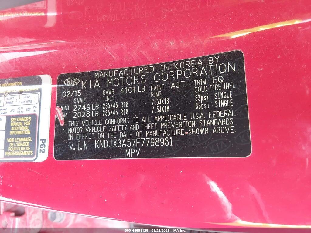 KNDJX3A57F7798931 2015 KIA SOUL photo no. 9