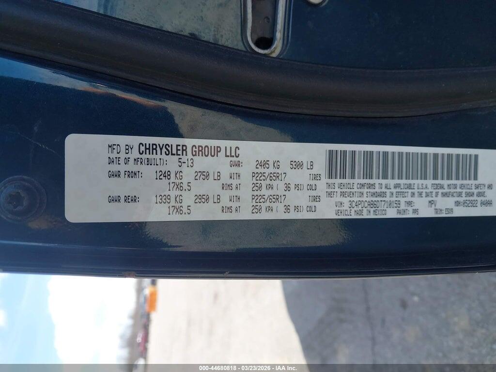 3C4PDCAB6DT710159 2013 DODGE JOURNEY photo no. 9