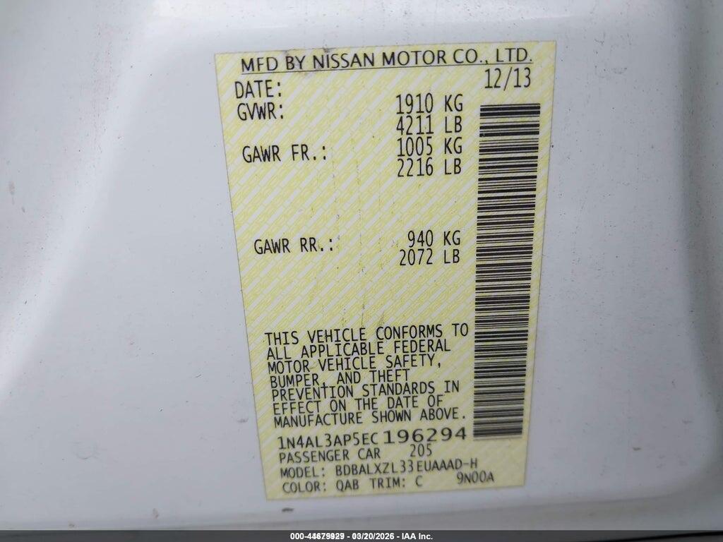 1N4AL3AP5EC196294 2014 NISSAN ALTIMA photo no. 9