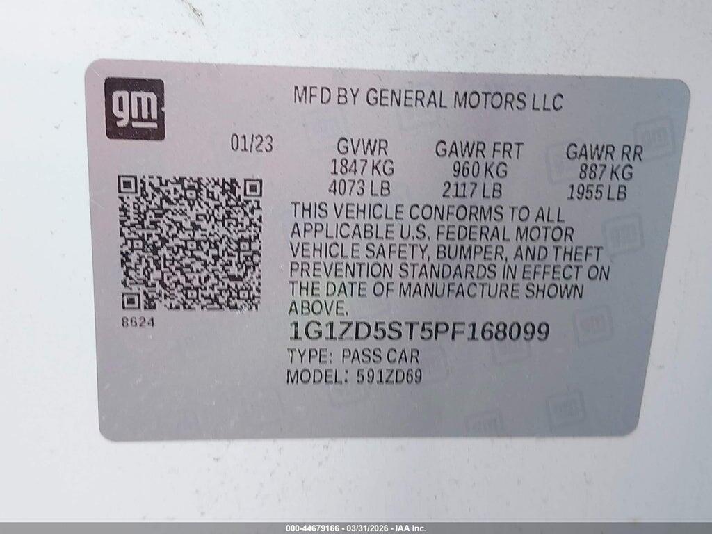1G1ZD5ST5PF168099 2023 CHEVROLET MALIBU photo no. 9