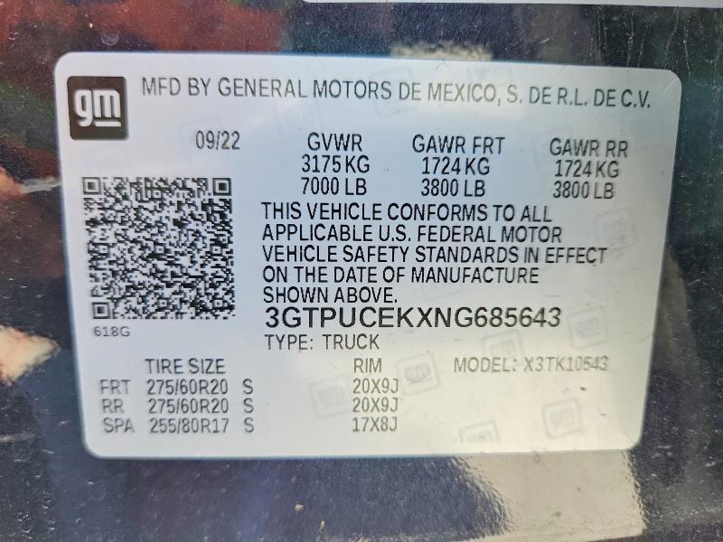 2022 GMC SIERRA K1500 ELEVATION — Фото 12 из 12
