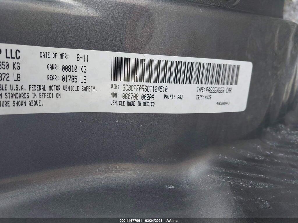 3C3CFFAR6CT124510 2012 FIAT 500 photo no. 9