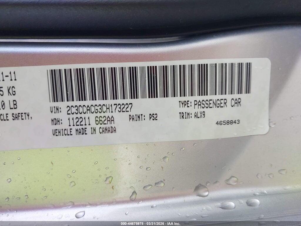 2C3CCACG3CH173227 2012 CHRYSLER 300 photo no. 9