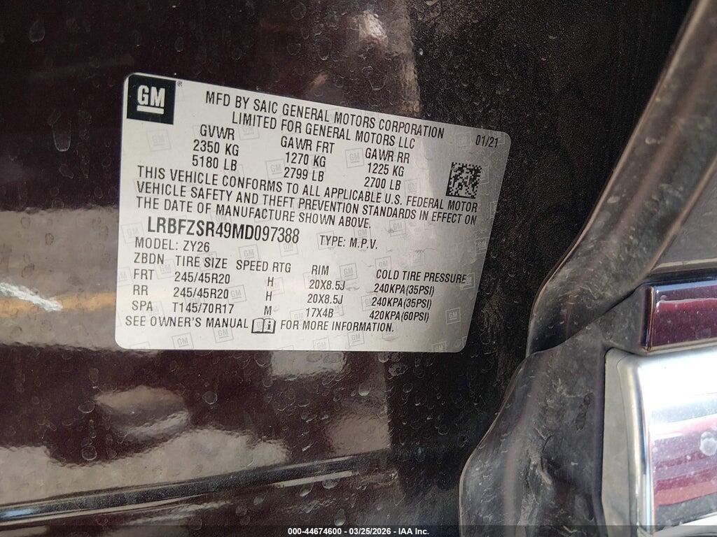 LRBFZSR49MD097388 2021 BUICK ENVISION photo no. 9