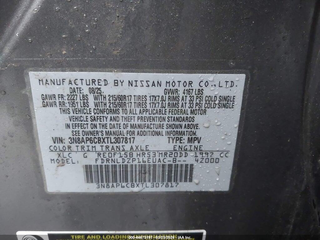 3N8AP6CBXTL307817 2026 NISSAN KICKS photo no. 9
