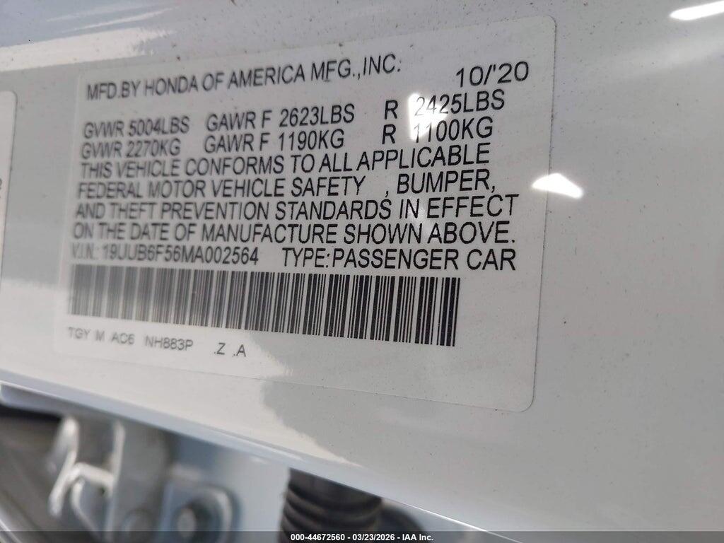 19UUB6F56MA002564 2021 ACURA TLX photo no. 9