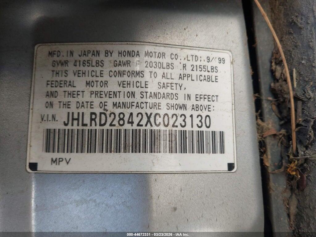 JHLRD2842XC023130 1999 HONDA CR-V photo no. 9