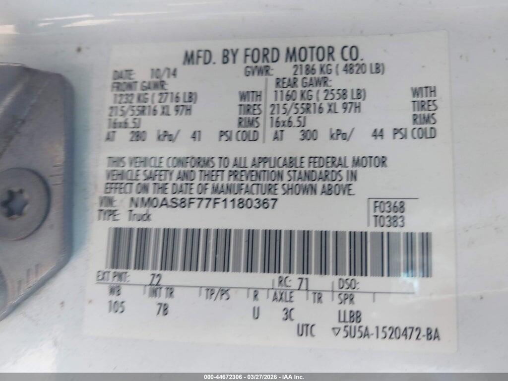 NM0AS8F77F1180367 2015 FORD TRANSIT CONNECT photo no. 9