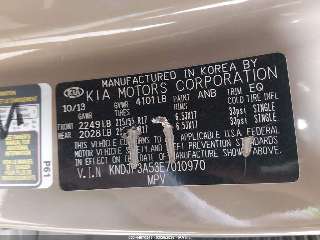 KNDJP3A53E7010970 2014 KIA SOUL photo no. 9