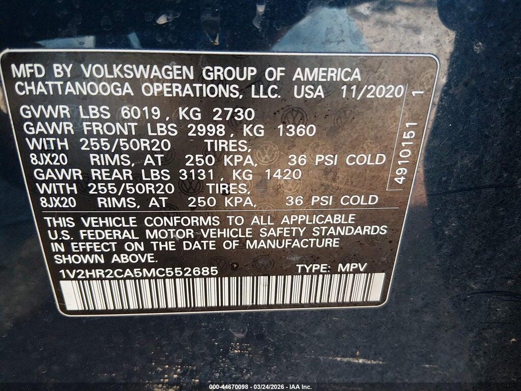 1V2HR2CA5MC552685 2021 VOLKSWAGEN ATLAS photo no. 9