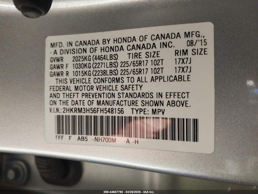 2HKRM3H56FH548156 2015 HONDA CR-V photo no. 9