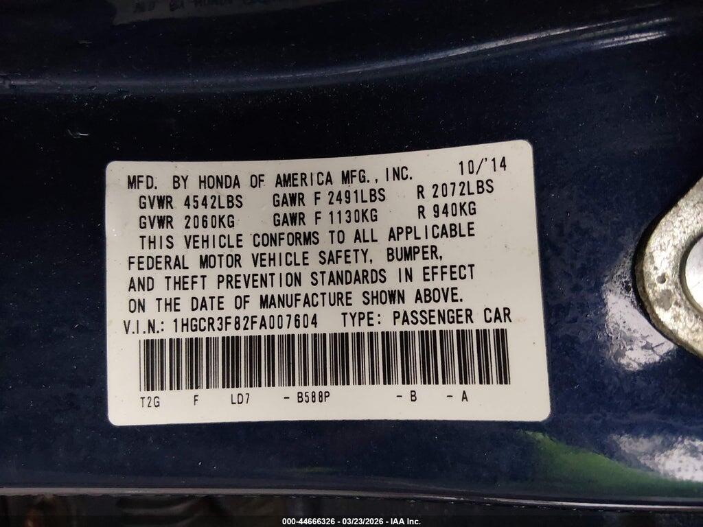 1HGCR3F82FA007604 2015 HONDA ACCORD photo no. 8
