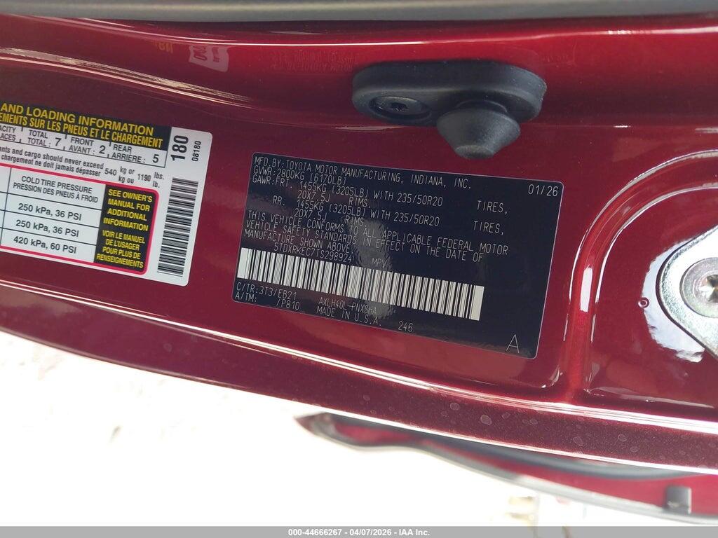 5TDXRKEC7TS298924 2026 TOYOTA SIENNA photo no. 9