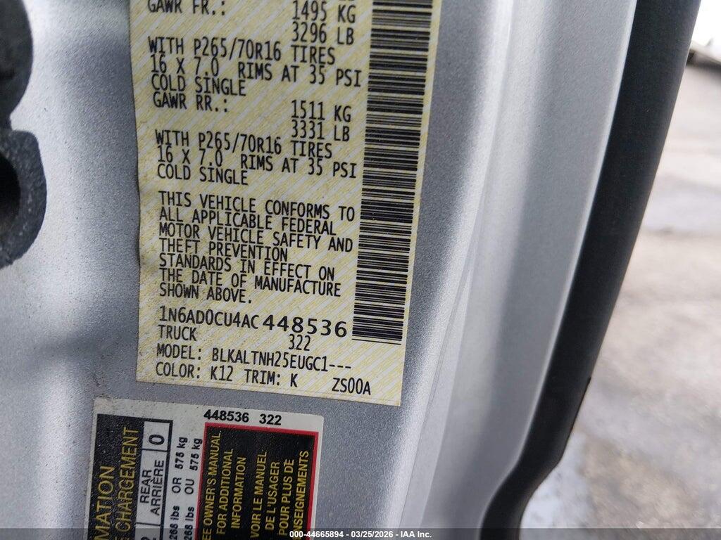 1N6AD0CU4AC448536 2010 NISSAN FRONTIER photo no. 9
