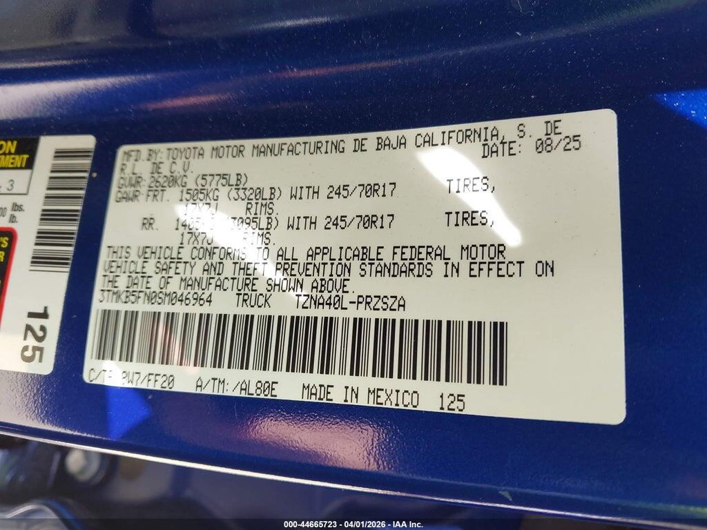 3TMKB5FN0SM046964 2025 TOYOTA TACOMA photo no. 9