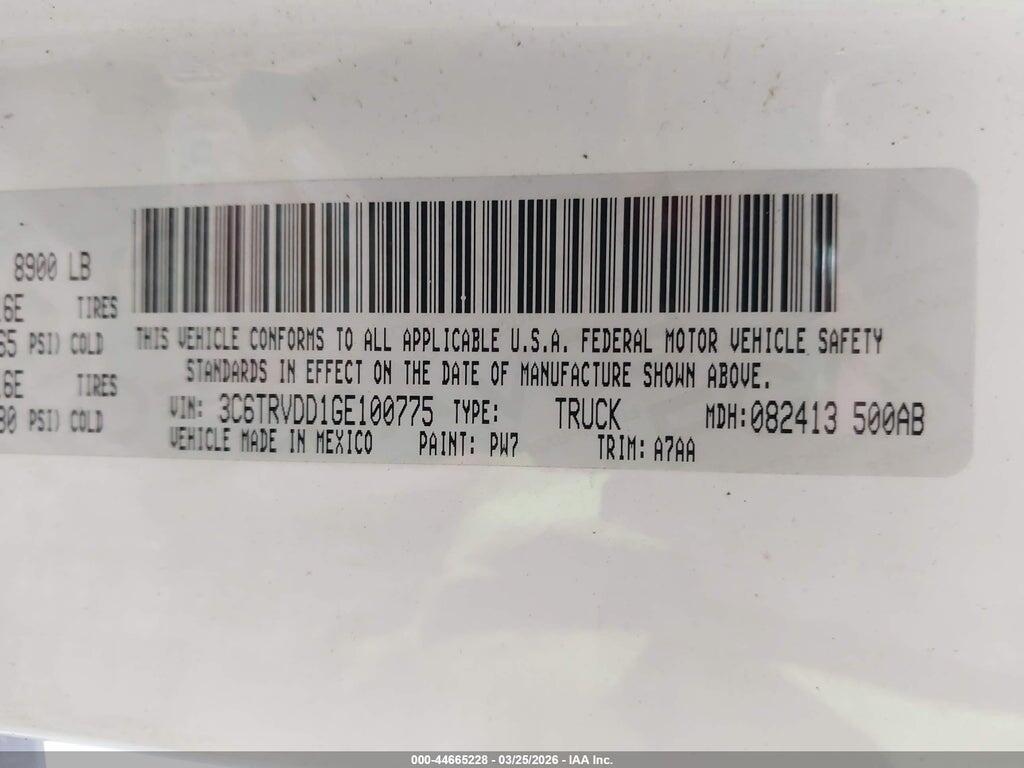 3C6TRVDD1GE100775 2016 RAM PROMASTER 2500 photo no. 9